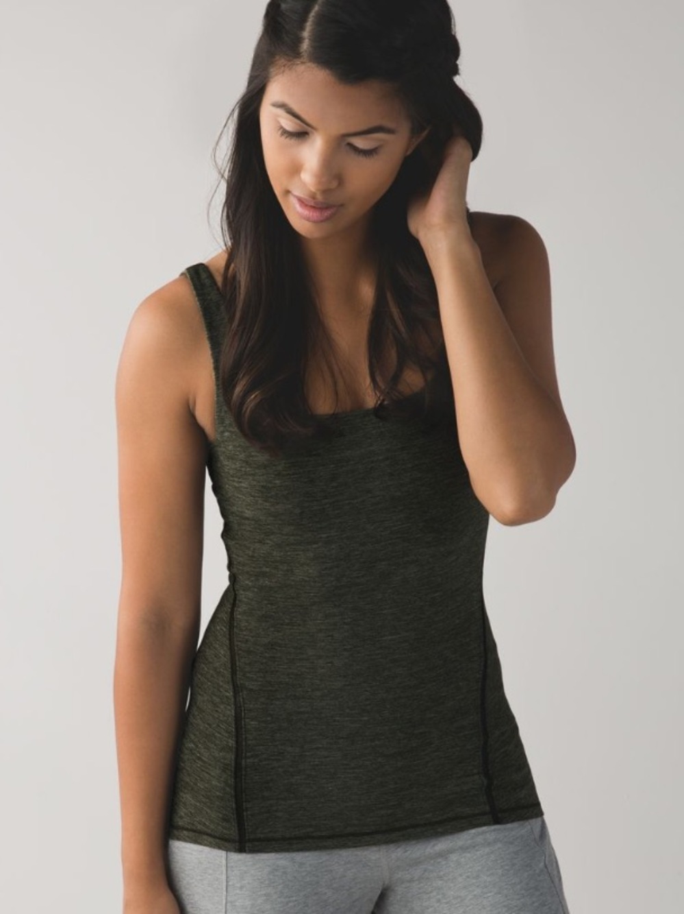 lululemon athletica Amala Tank- Heathered Gator Green